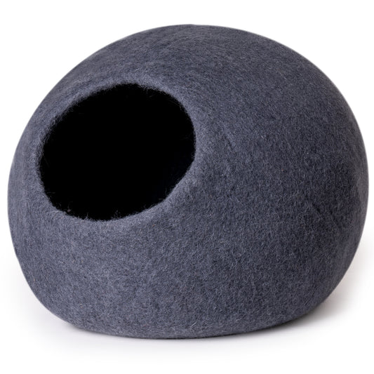 Cat Cave Bed - Handmade Wool Cat Bed Cave with Mouse Toy, Cozy and Durable, Available in Various Sizes and Colors