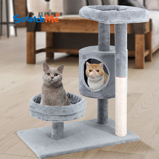 Cat Tree with Platform and Scratching Posts - Indoor Cat Tower with Multiple Levels and Sisal Rope, Ideal for Play and Rest - Available in Various Sizes and Colors