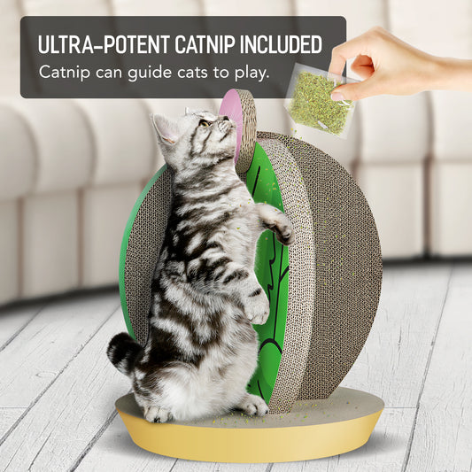 Cat Condo Scratcher Post Cardboard, Cactus Shape Cat Scratching Board - 15x15x19.29 Inch