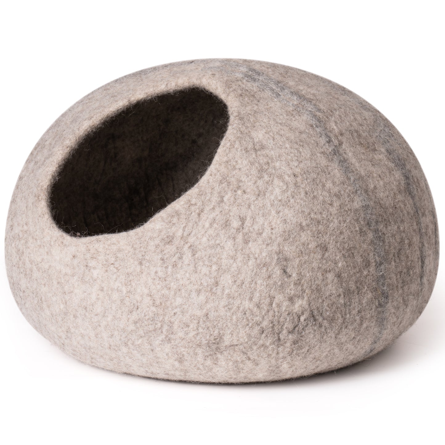 Handmade Wool Cat Cave Bed with Mouse Toy - Cozy and Comfortable Sleeping Space for Your Feline Companion - Available in Various Sizes and Colors