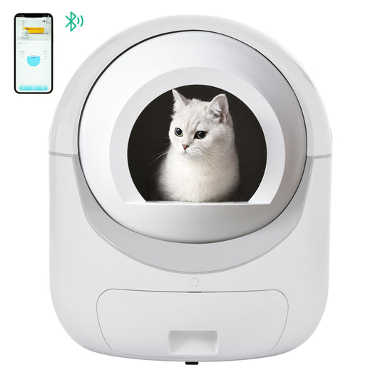 Self-Cleaning Cat Litter Box for Multiple Cats | Automatically Scoops and Removes Odor | Suitable for All Cat Litter Types | Secure & App-Controlled | 5G&2.4G WiFi Support