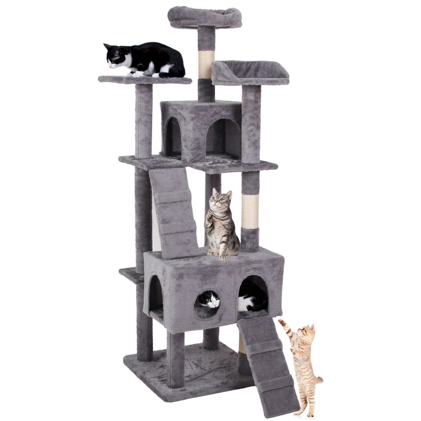 Cat Climbing Frame: Sturdy and Versatile Play Structure for Cats with Multiple Levels, Scratching Posts, and Perch Areas - Available in Various Sizes and Colors